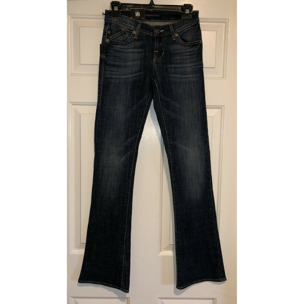 New Rock & Republic Jeans Size 0 M Bootcut Kasandra Denim Blue